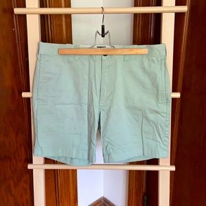 J. Crew Chino Shorts, Green, Size 32, 7” Inseam